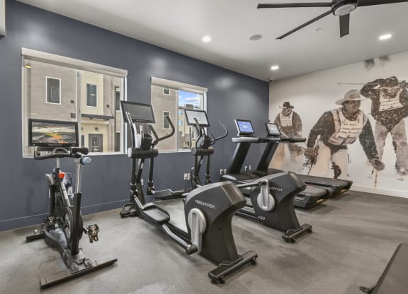 a home gym at Parkside at Littleton Village, Colorado