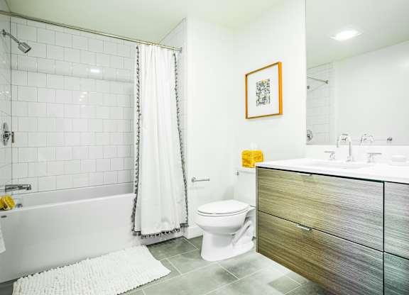 Bathroom With Bathtub at The Rise, San Francisco California  