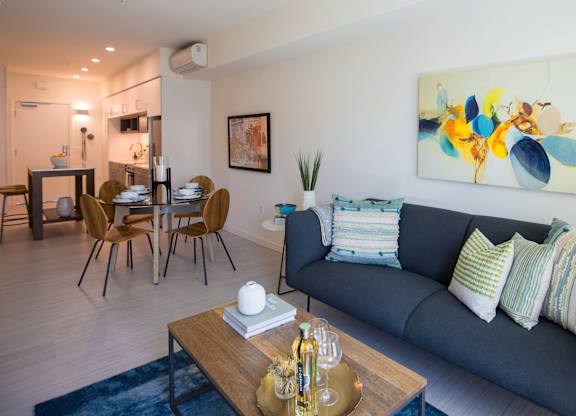 Living room with couch and coffee table