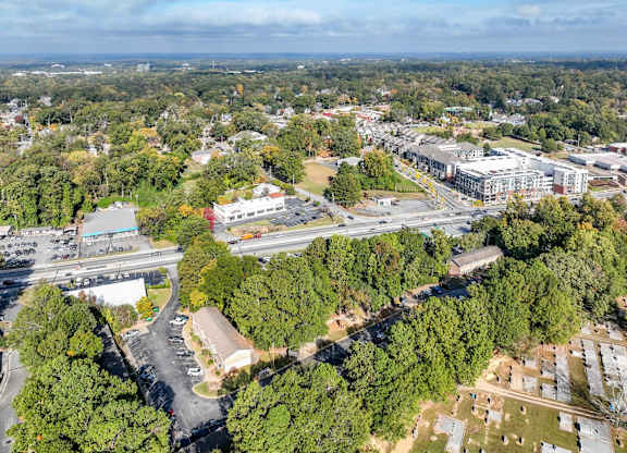 Aerial View at Waverly Manor Townhomes, Norcross, GA  