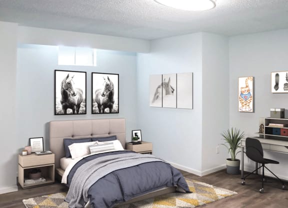 Comfortable Bedroom at The Ridge Overland Park, Overland Park, KS, 66212