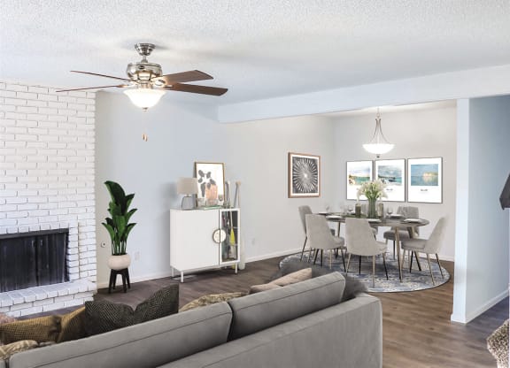 Living Room With Dining Area at The Ridge Overland Park, Overland Park, 66212