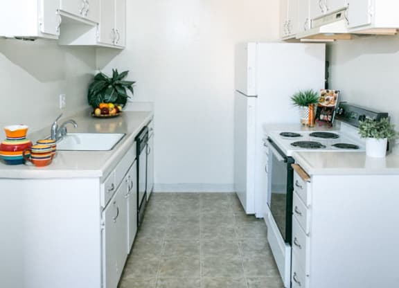 Fully Equipped Kitchen at Three Crown Apartments, Alameda