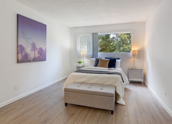 Beautiful Bright Bedroom With Wide Windows at Marine View Apartments, Alameda, CA, 94501