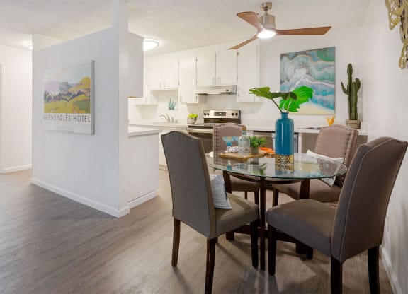 Furnished Dining Room at Marine View Apartments, California, 94501