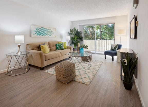 Decorated Living Room With Natural Light at Marine View Apartments, Alameda, CA, California