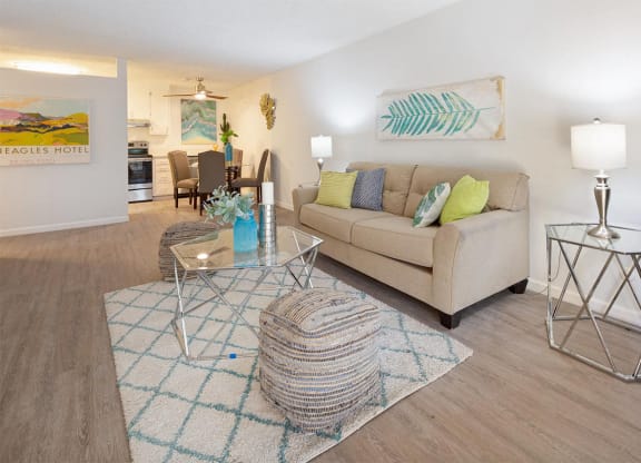 Bright carpeted Living Room  at Marine View Apartments, Alameda, CA, 94501