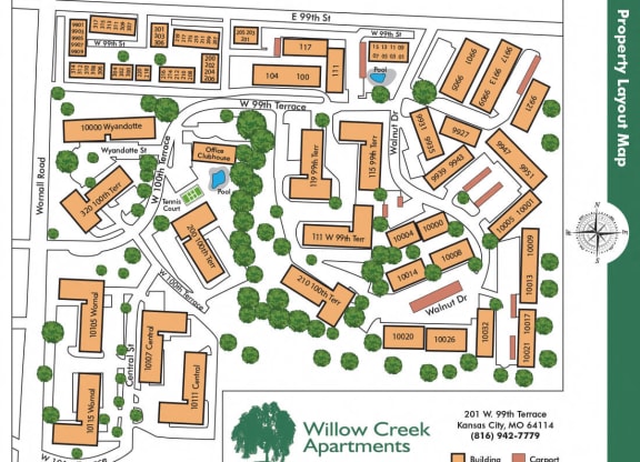 Willow Creek Map at Willow Creek, Missouri