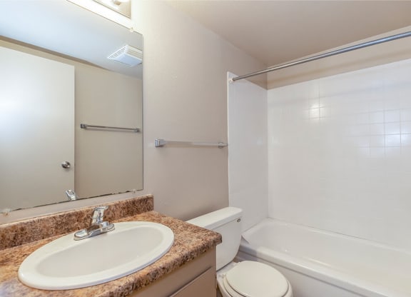 2x1 East Bathroom at Raintree Apartments, Topeka, KS