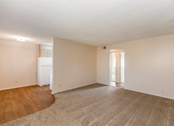 2x1 East Living Room and Kitchen at Raintree Apartments, Topeka, 66614