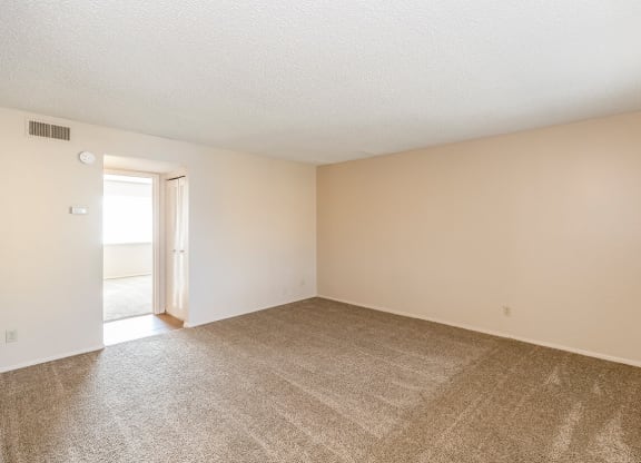 2x1 East Living Room at Raintree Apartments, Topeka, KS