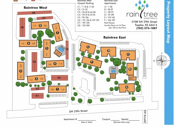 Property Map at Raintree Apartments, Kansas, 66614