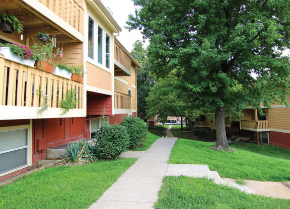 Path to Clubhouse at Raintree Apartments, Kansas, 66614