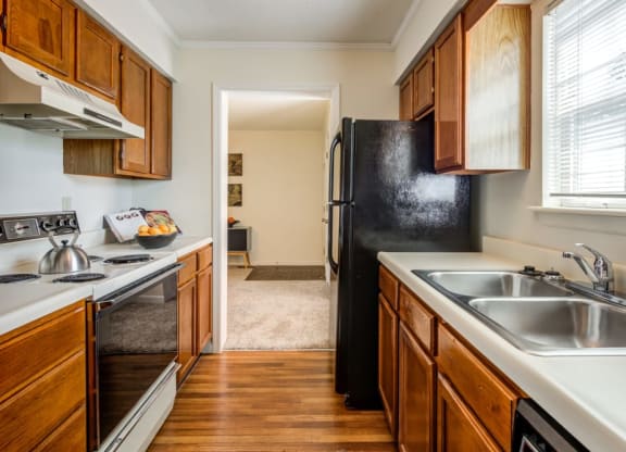 Model Kitchen - One Bedroom Apartment at Coach House Apartments, Kansas City