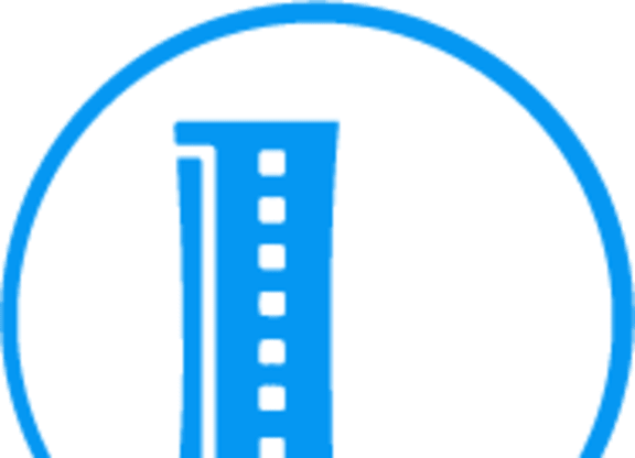 A blue and white logo with a letter "L" in the center.