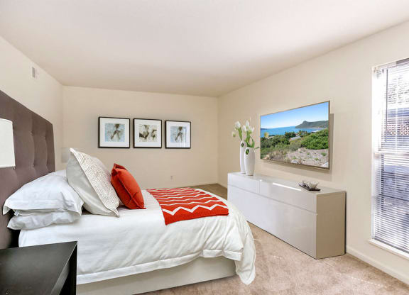 Bedroom With Expansive Windows at The Bridges at Foxridge, Kansas, 66202