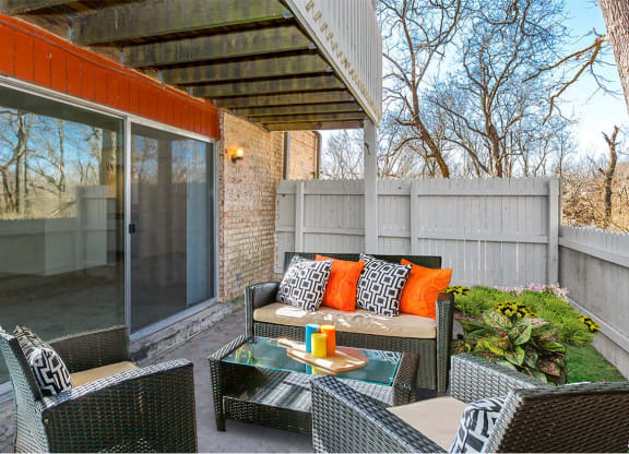 Patio at The Bridges at Foxridge, Kansas