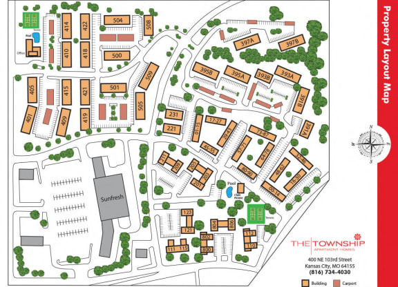 Township Apartments Map  at The Township, Kansas City, MO