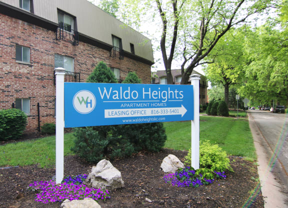 Property Signage at Waldo Heights, Kansas City