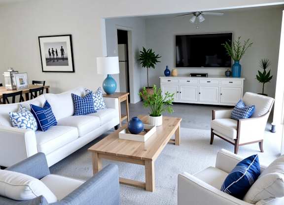 Living Room With TV at Willow Creek, Missouri, 64114