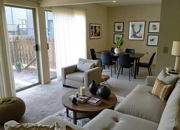 Modern Living Room at Willow Creek, Kansas City, MO, 64114
