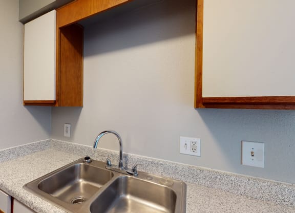 Sink with spacious cabinetry