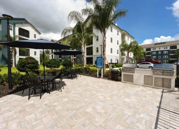 Patio with Grill and Tables at Fountainhead, Jacksonville, FL, 32258