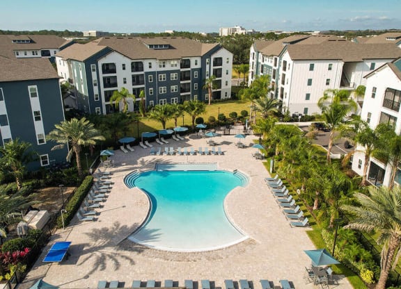 Aerial View of the Pool at Fountainhead, Jacksonville, FL, 32258