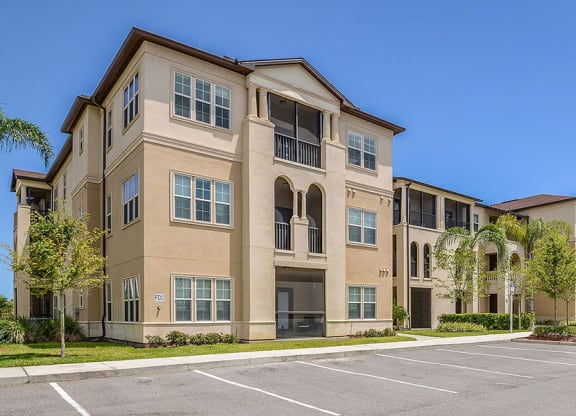 our apartments offer a parking lot in front of the building  at Hacienda Club, Jacksonville, Florida