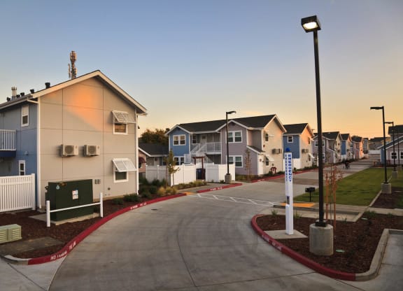 Mutual Housing at the Highlands units, driveway