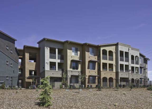 New Harmony Mutual Housing Community photographed from a distance
