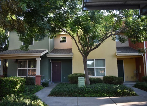 Tremont Green Mutual Housing Community tree-shaded unit exteriors
