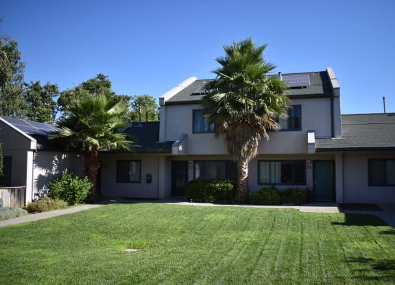 Twin Pines Mutual Housing Community courtyard and units