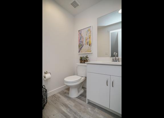 a bathroom with a toilet and a sink and a mirror