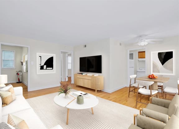 Falkland Chase Apartments in Silver Spring, Maryland Model Living Room