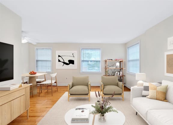 Falkland Chase Apartments in Silver Spring, Maryland Model Living Room