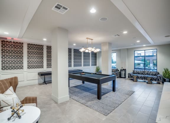 the preserve at ballantyne commons clubhouse with a pool table