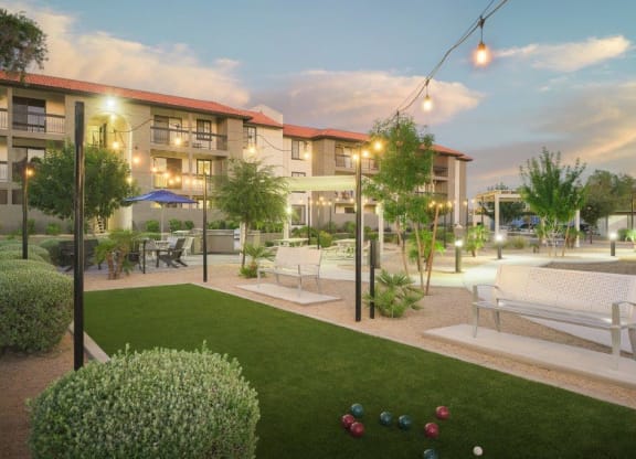 an artist s impression of the courtyard in the development