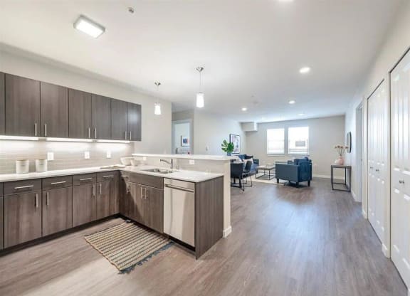 192nd West Lofts Kitchen and Living Room