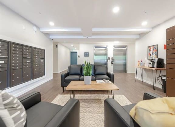 192nd West Lofts Clubhouse Lounge with Mailboxes