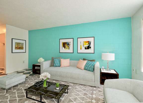 The Hudson Apartments Model Living Room