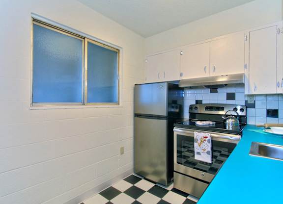 The Hudson Apartment Kitchen Area