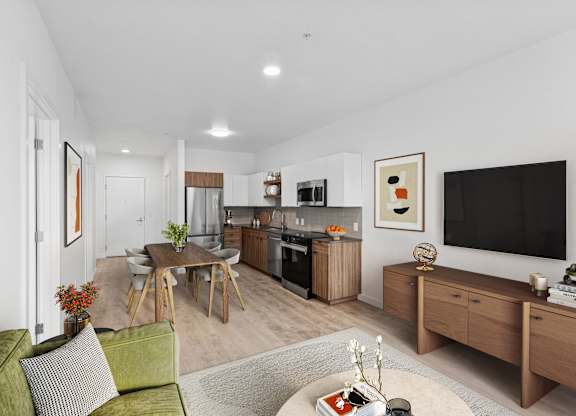 Living Room with TV at Kinline, Beaverton, 97003
