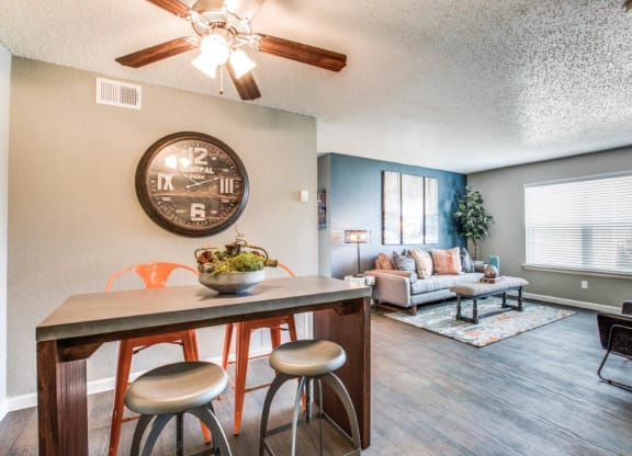 The Hangar Model Dining Room and Living Room