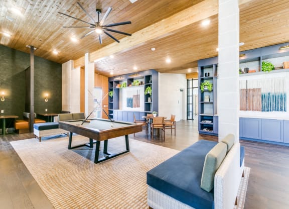 the preserve at ballantyne commons clubhouse with a billiards table