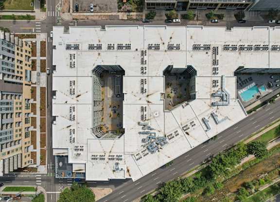 Aerial View at TriVista on Speer, Colorado, 80204