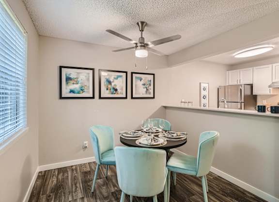 Align Apartments Model Dining Room and Kitchen