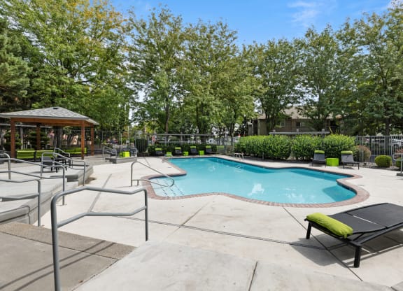 the swimming pool at our apartments