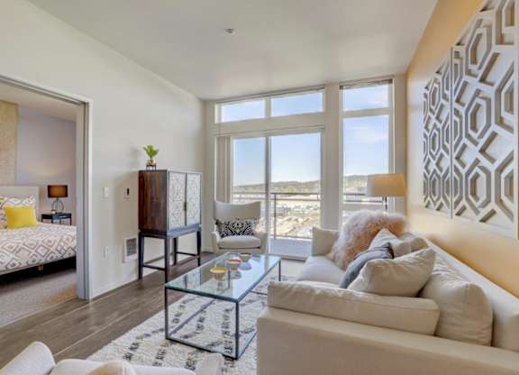 Sparc Apartments Model Living Room and Bedroom