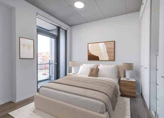 Alton District Luxury Apartments in Washington, DC Model Bedroom